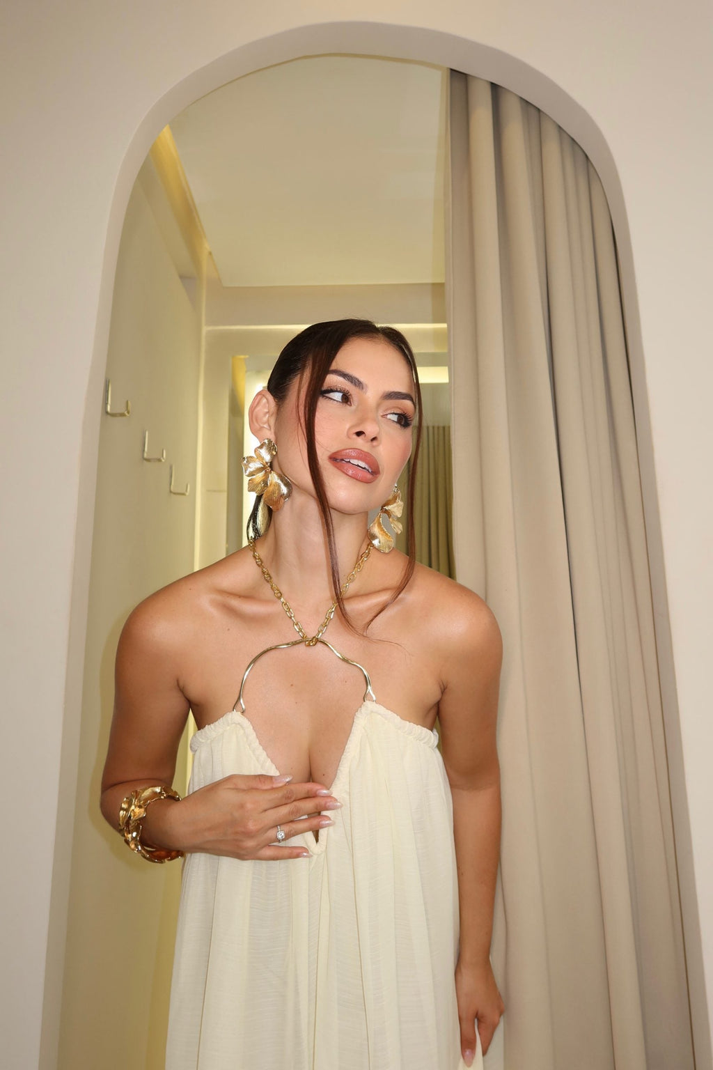 Vestido Alessandra Longo Amarelo