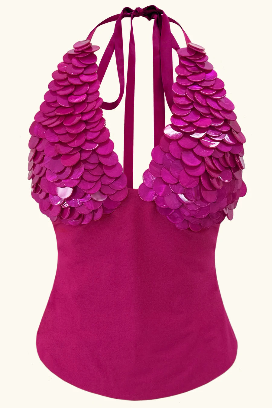 Top Serena ~ Madrepérola com Miçangas