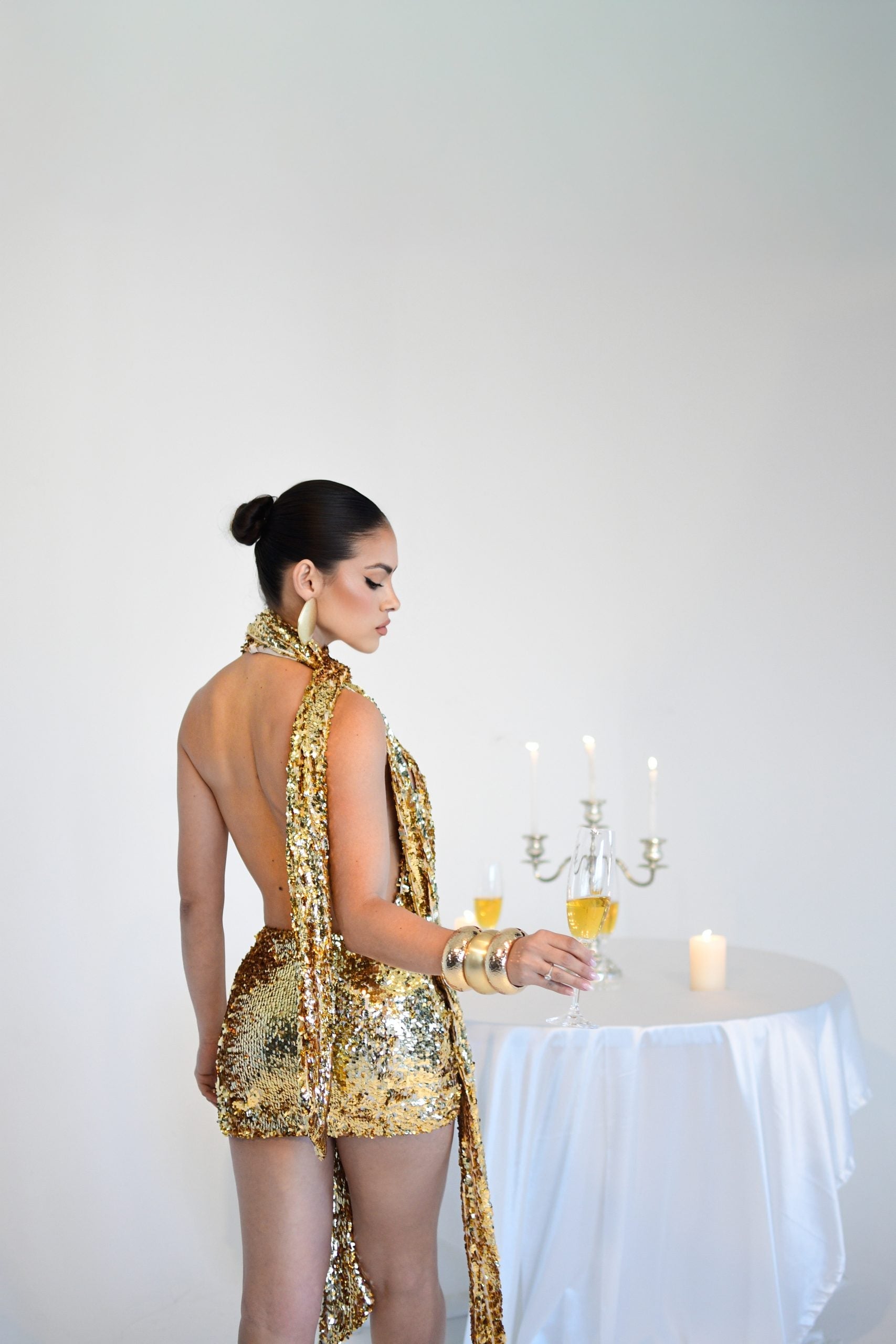 Vestido Andreza Dourado
