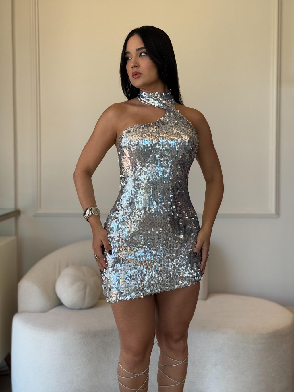 Vestido Iara Prata