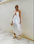 Vestido Midi Lumina Off White