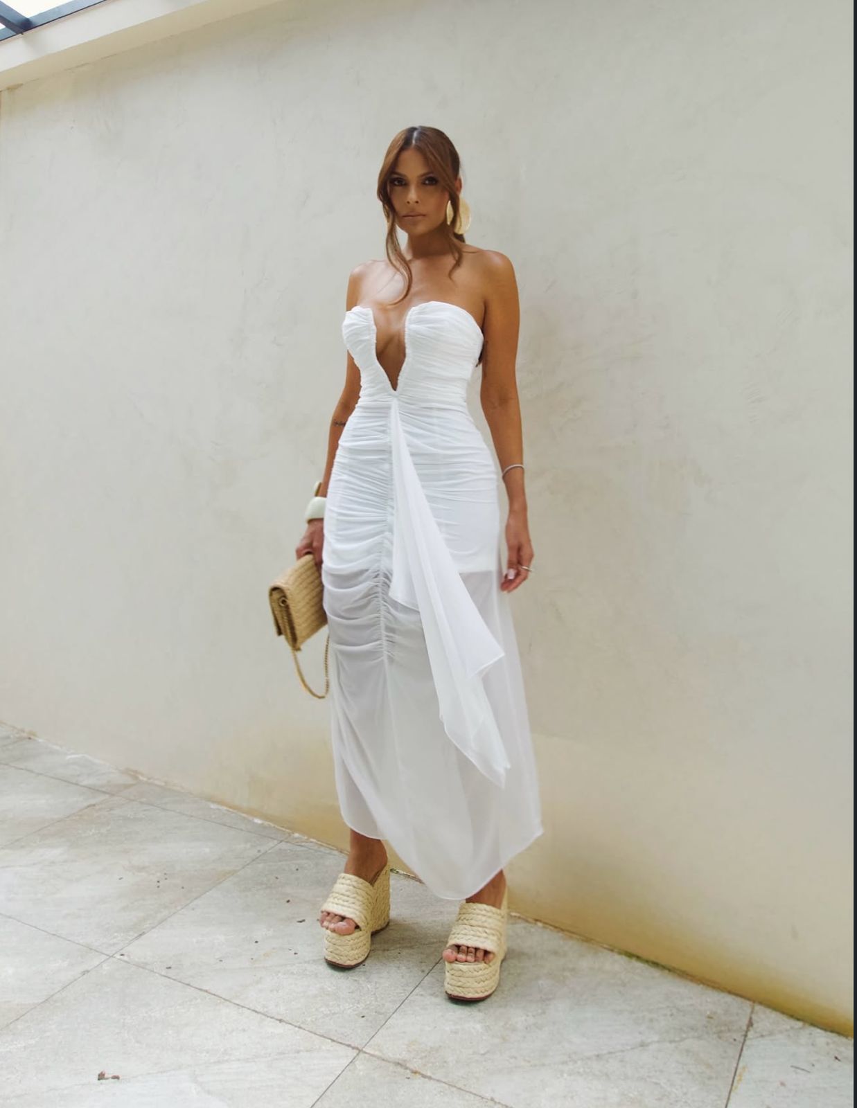 Vestido Midi Lumina Off White