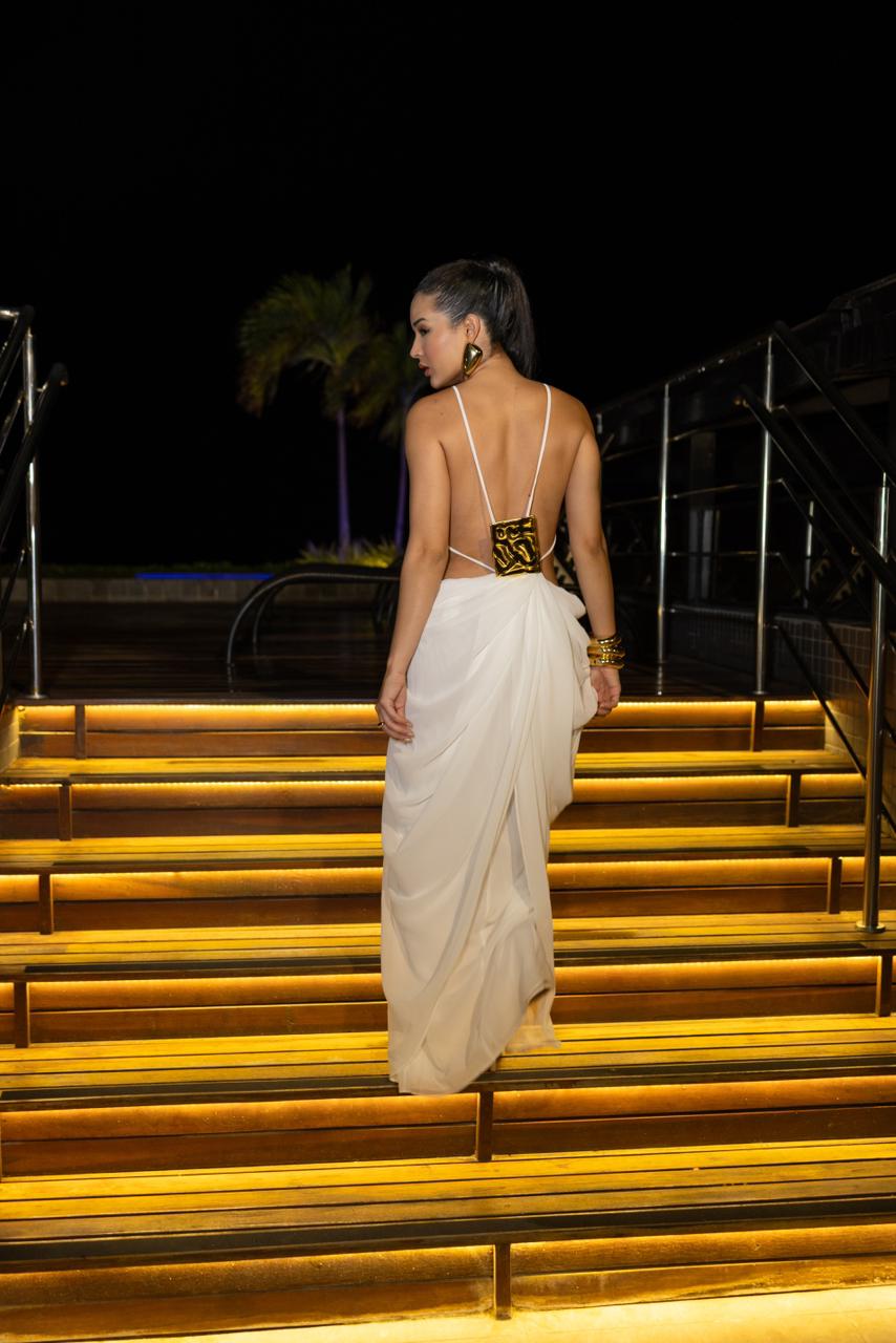 Vestido Longo Suelen – Off White