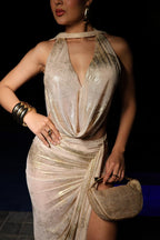 Conjunto Luminance Longo Dourado