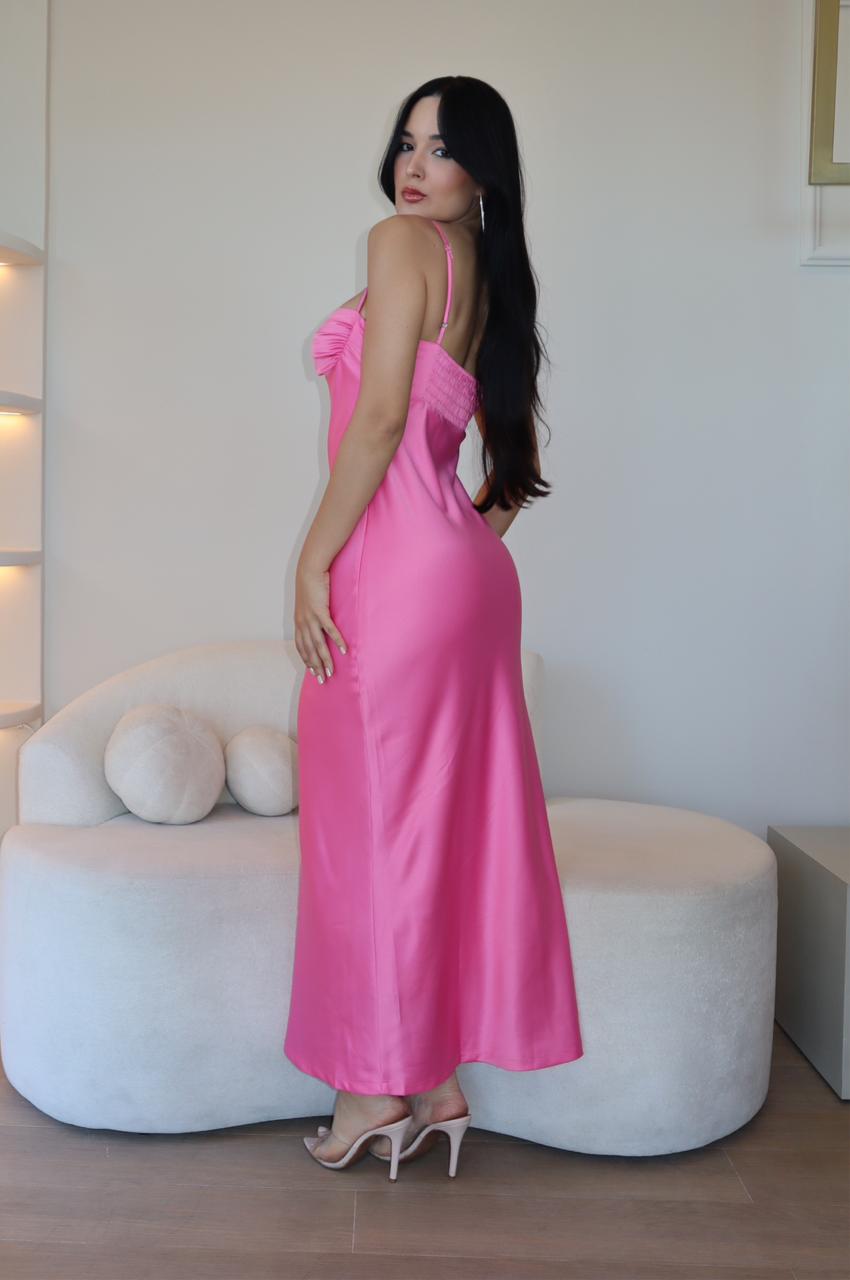 Vestido Kelora Longuete Rosa