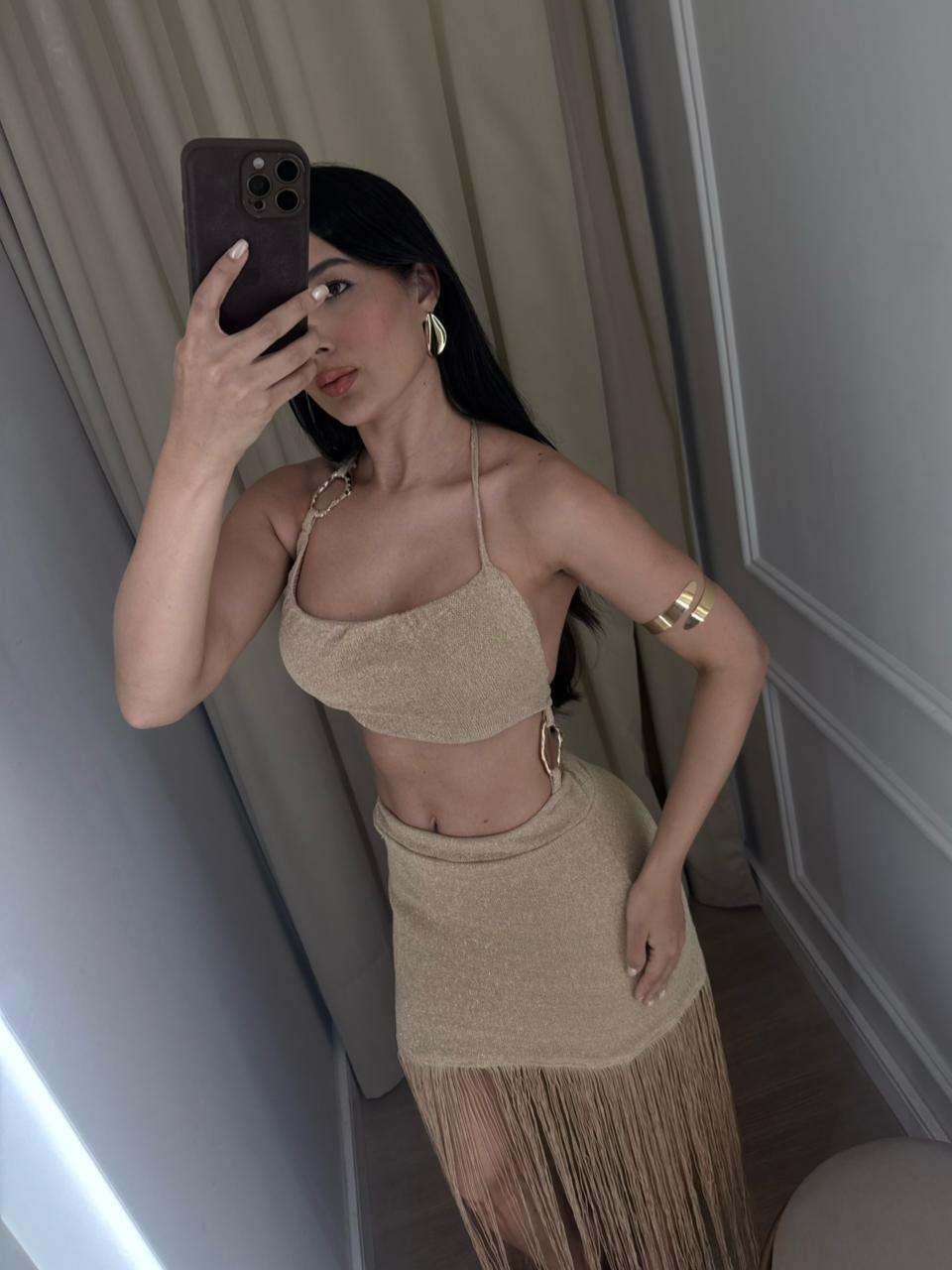 Vestido Marion Dourado