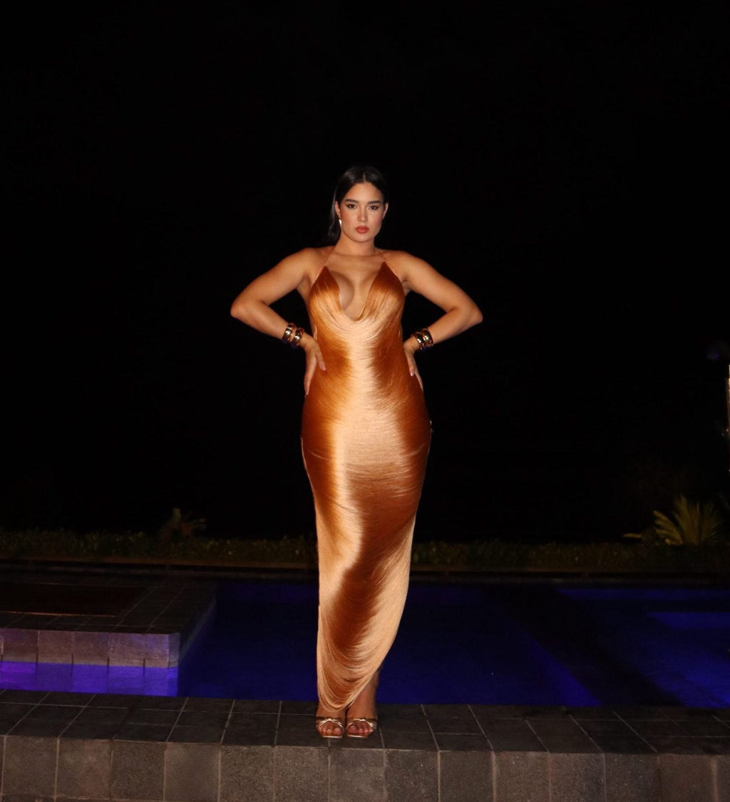 Vestido Elisabeth Dourado