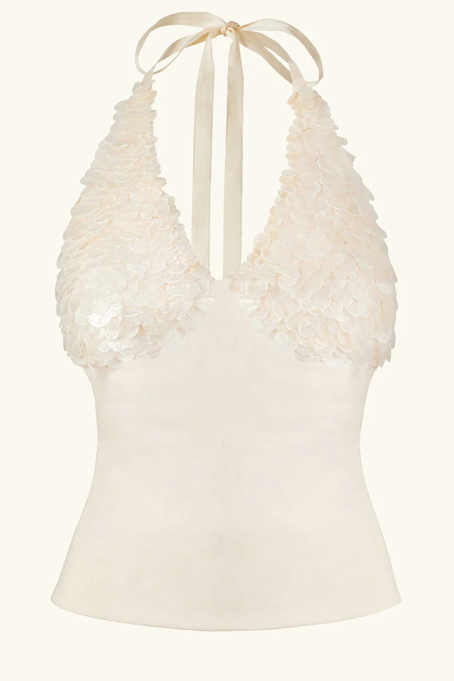 Top Serena ~ Madrepérola com Miçangas